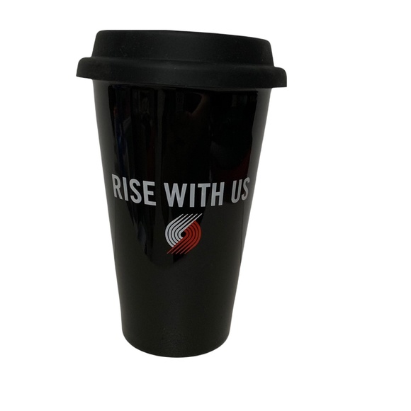 NBA Portland Trail Blazers Rise With Us 11 oz Porcelain Tumbler w/Silicone Top - Picture 2 of 5
